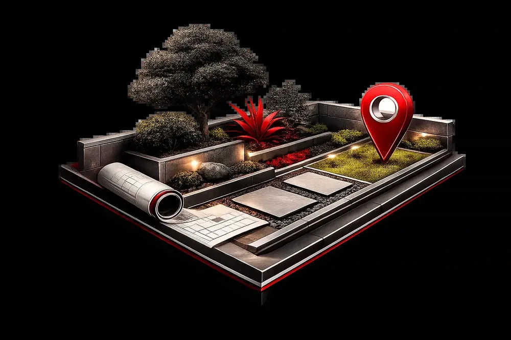 Landscaping and agricultural solutions illustration